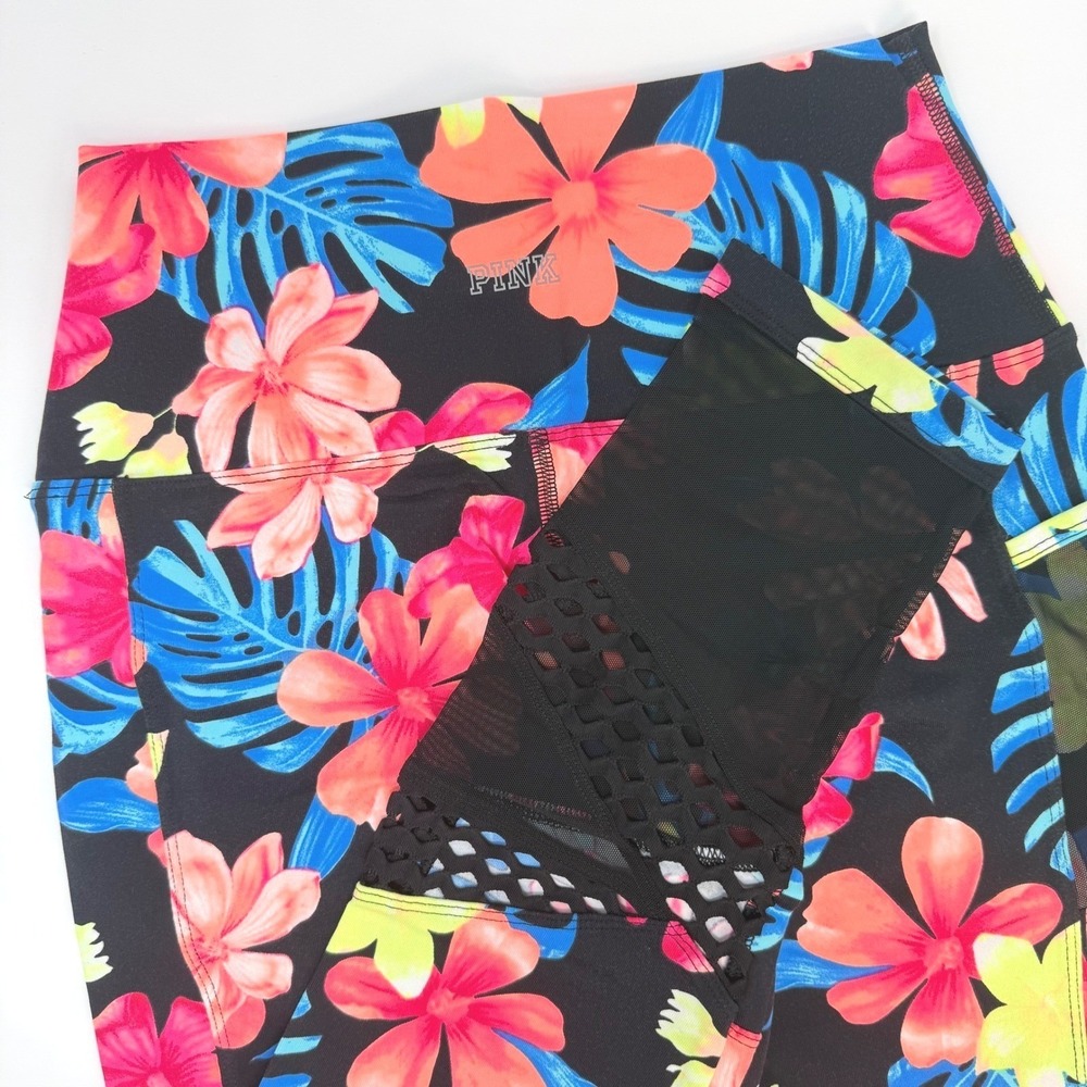 Victoria's Secret‎ PINK Floral Tropical Mesh Leggings Activewear Womens Small